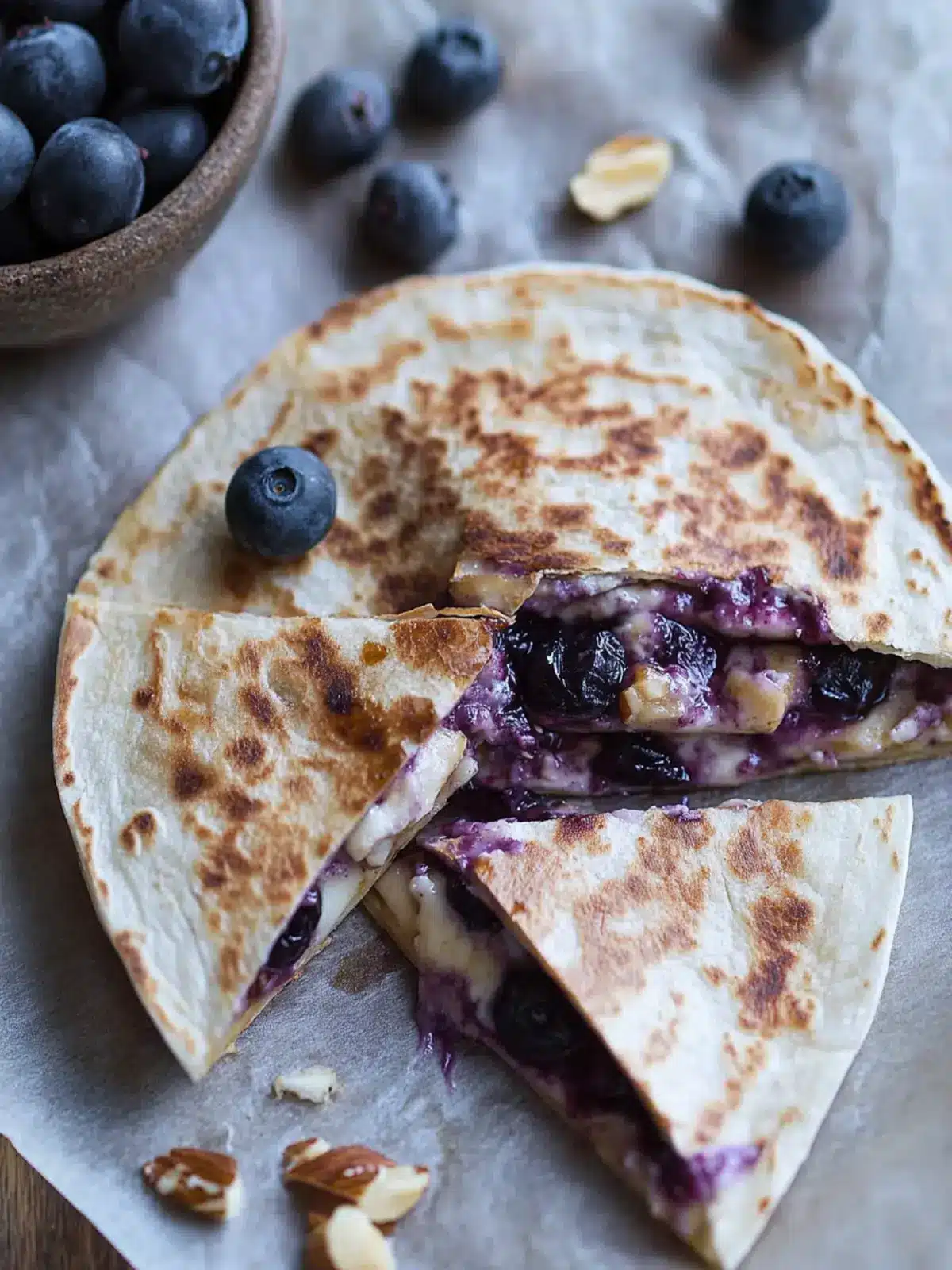 Mouthwatering Blueberry Brie Walnut Quesadilla Delight 5 Blueberry Brie Walnut Quesadilla