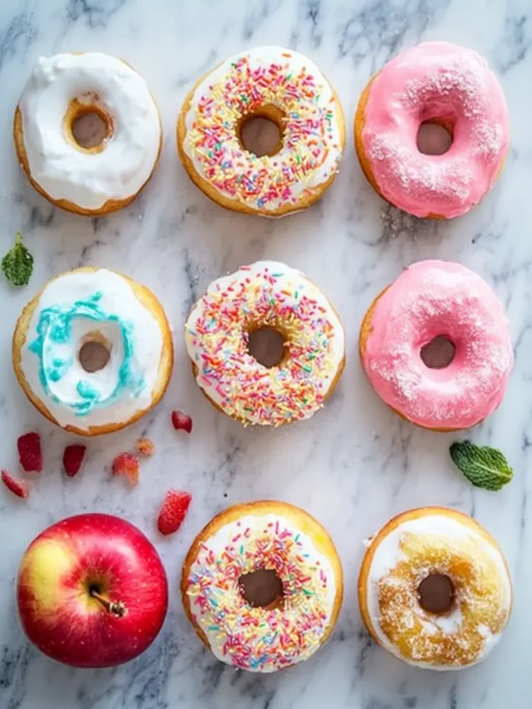EASY APPLE FRUIT DONUTS