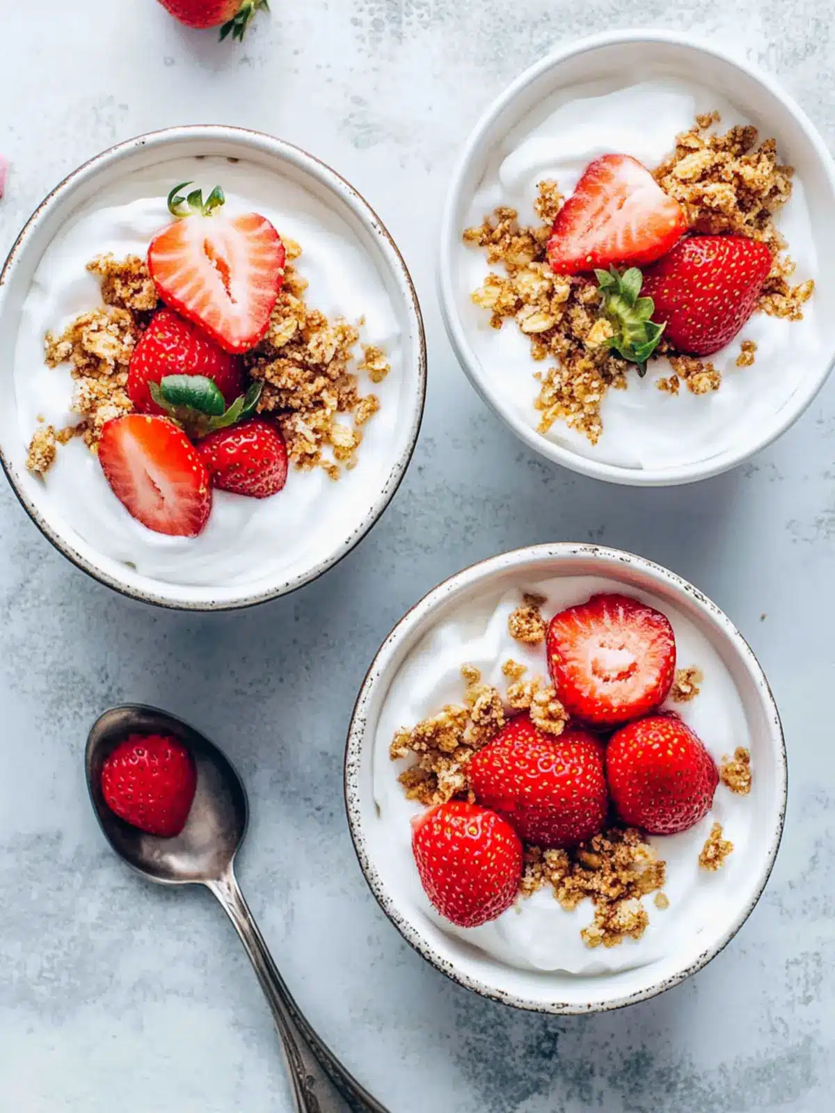 Savor Strawberry Shortcake Yogurt Bowls for a Healthy Twist 3 Strawberry Shortcake Yogurt Bowls