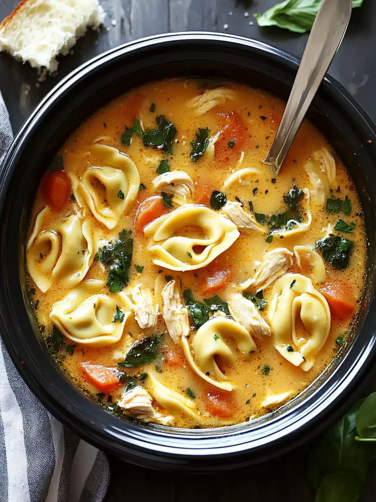 Cozy Up with Crockpot Tortellini Chicken Soup Tonight 5 Crockpot Tortellini Chicken Soup