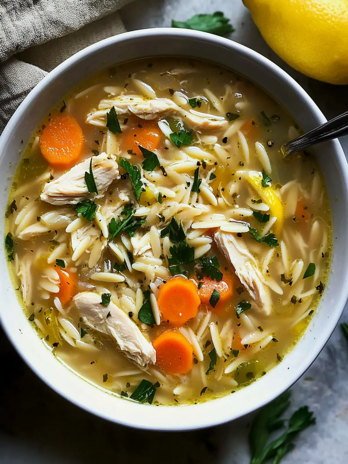 Cozy Crockpot Lemon Chicken Orzo Soup for Busy Nights 3 Crockpot Lemon Chicken Orzo Soup