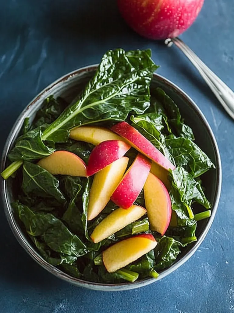 Swiss Chard with Crisp Apples