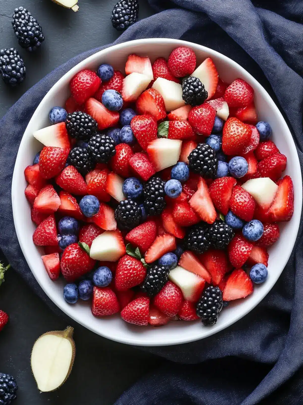 Celebrate Summer with Red, White, and Blue Fruit Salad Delight 2 Red, White, and Blue Fruit Salad