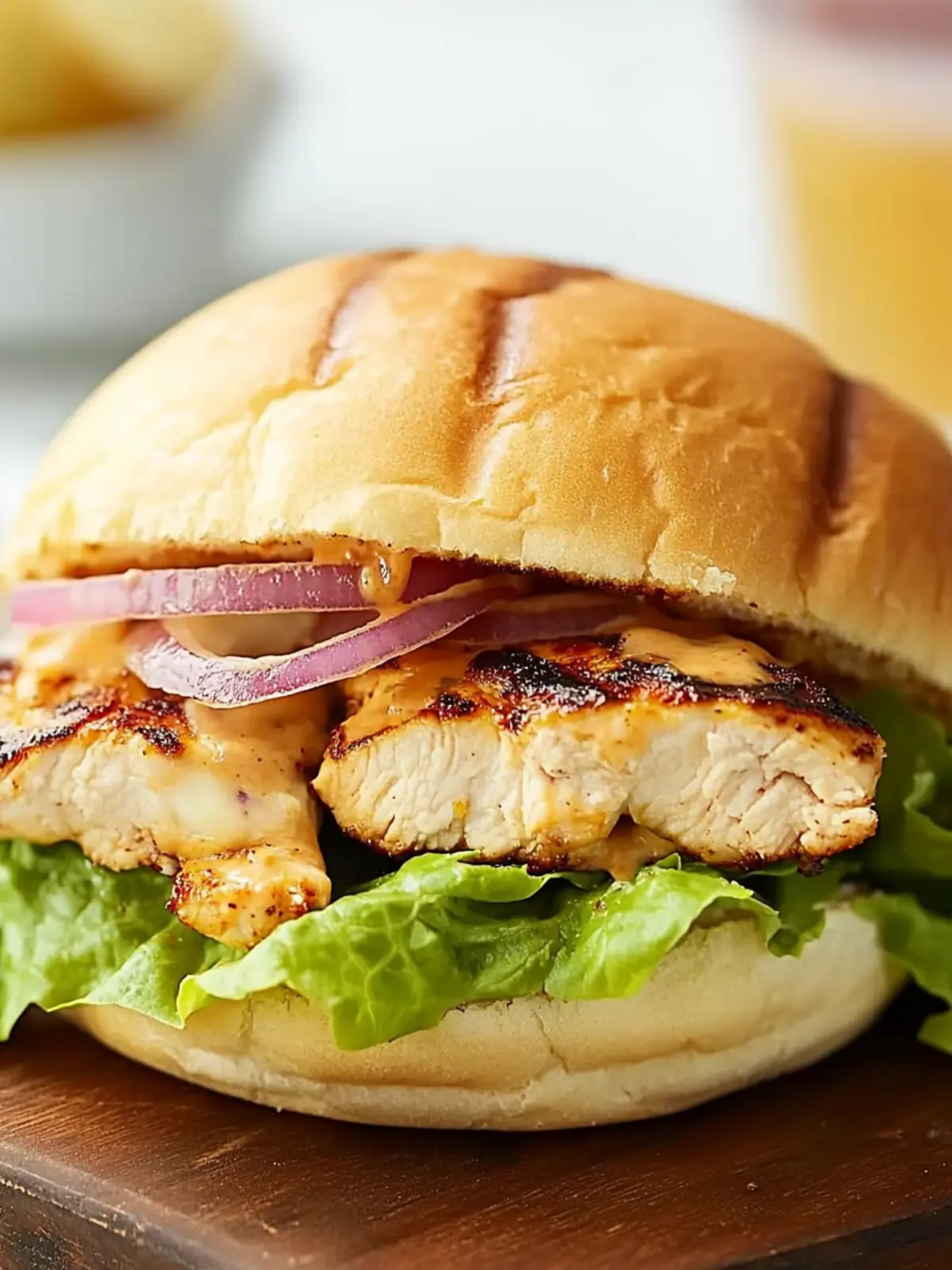 Juicy Grilled Chicken Sandwich with Honey Mustard Bliss 4 Grilled Chicken Sandwich