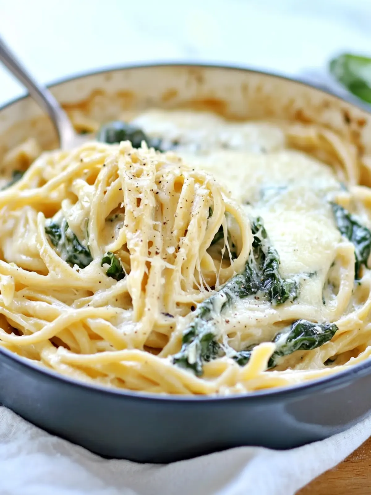 5-Ingredient Spinach & Pasta Alfredo: Easy Comfort in 25 Minutes 2 5-Ingredient Spinach & Pasta Alfredo