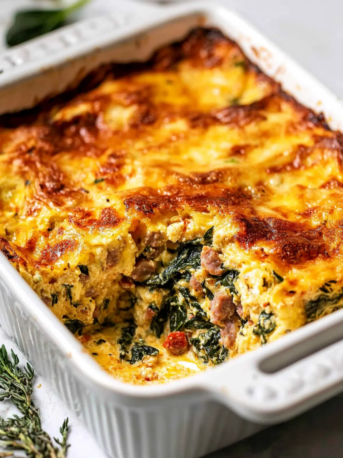 Sausage and Spinach Breakfast Casserole for Cozy Mornings 5 Sausage and Spinach Breakfast Casserole