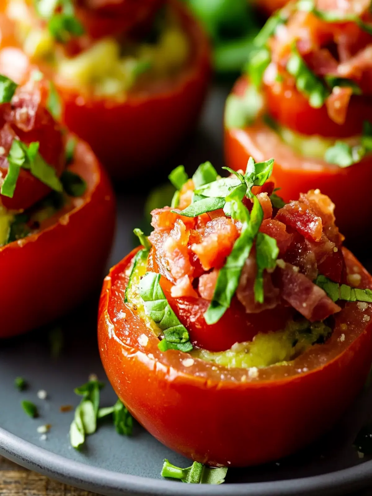BLT Stuffed Cherry Tomatoes for a Flavorful Snack Attack 3 BLT Stuffed Cherry Tomatoes