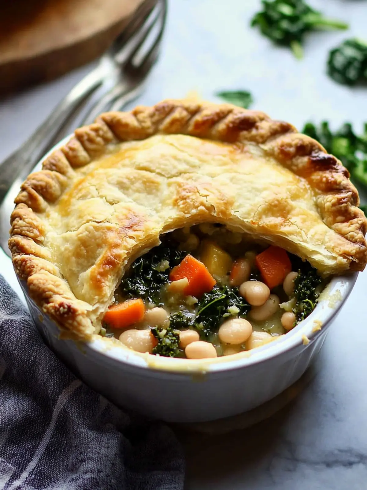 Hearty White Bean and Kale Vegan Pot Pie for Cozy Nights 4 White Bean and Kale Vegan Pot Pie