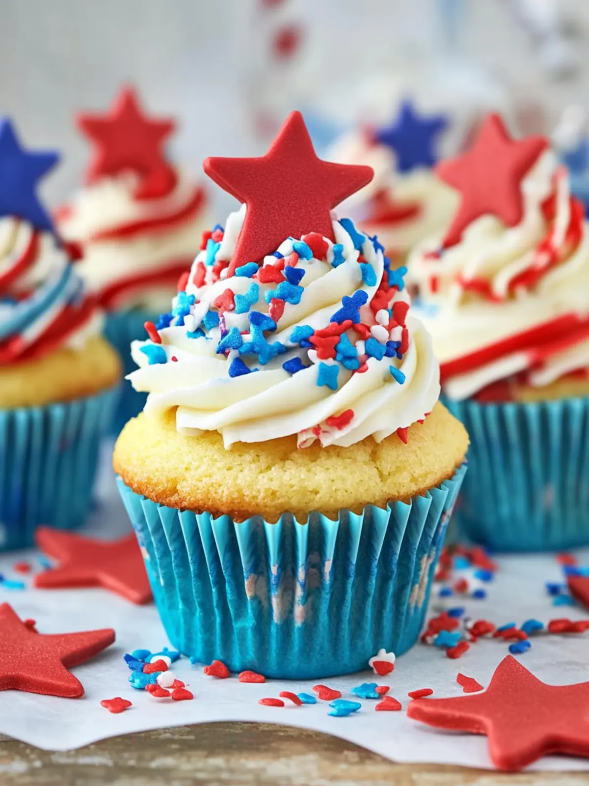 Red White and Blue Cupcakes for a Festive July 4th Bash 3 Red White and Blue Cupcakes (July 4th Cupcakes)