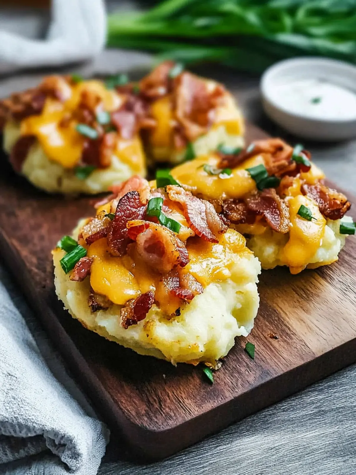 Cheesy Bacon Loaded Smashed Potatoes That Steal the Show 5 Cheesy Bacon Loaded Smashed Potatoes
