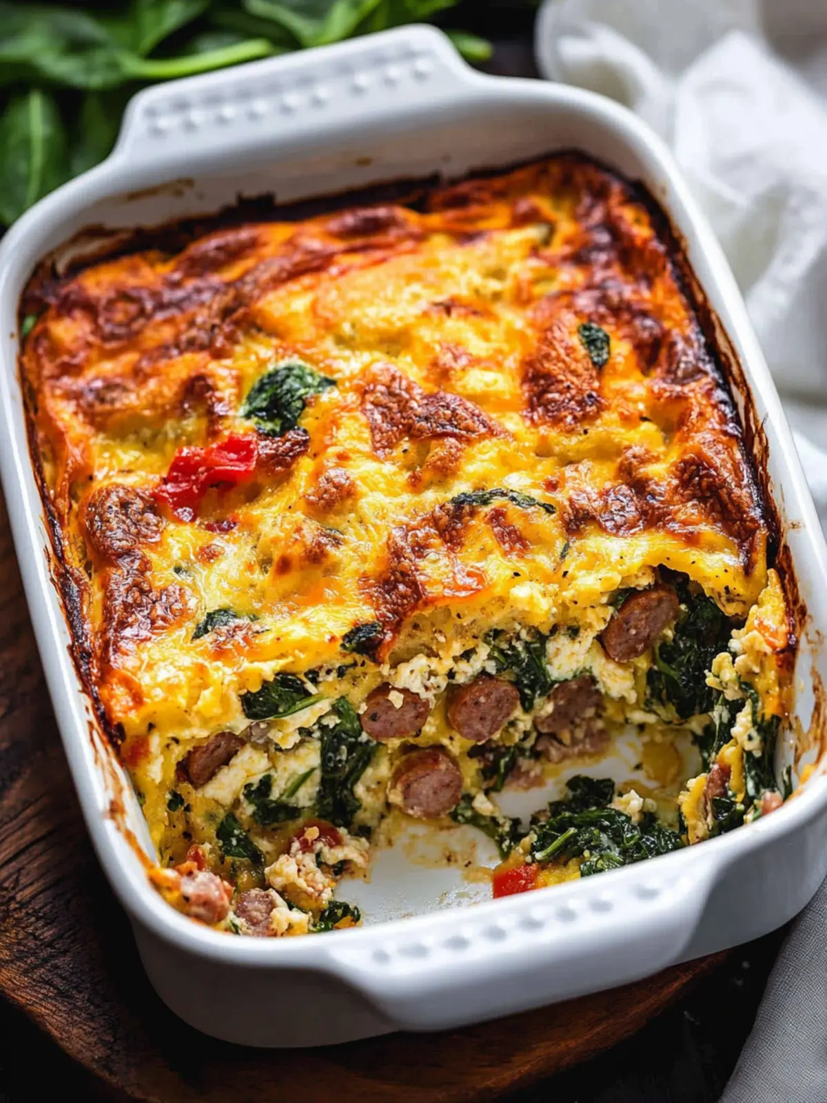 Sausage and Spinach Breakfast Casserole for Cozy Mornings 2 Sausage and Spinach Breakfast Casserole