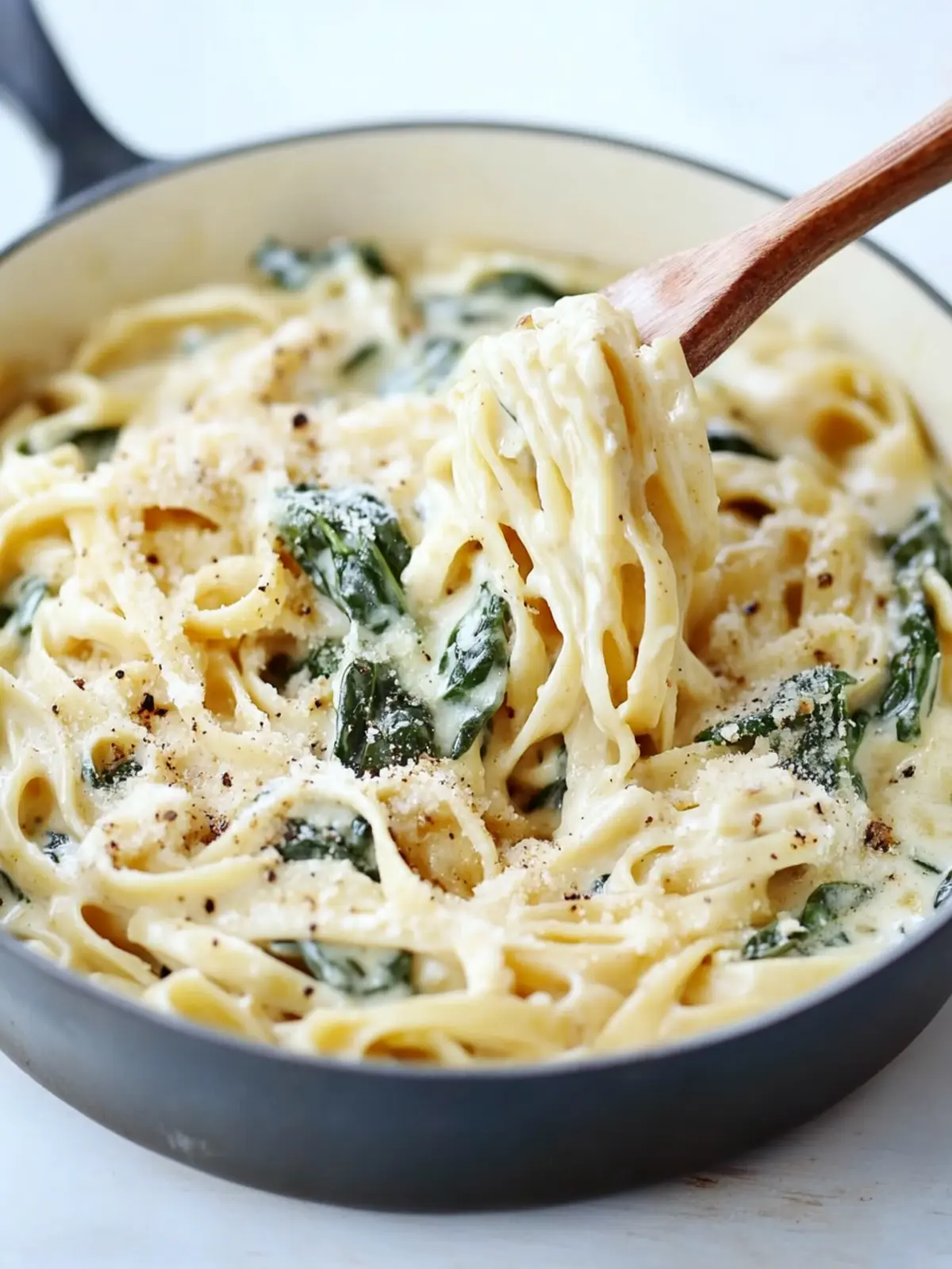 5-Ingredient Spinach & Pasta Alfredo: Easy Comfort in 25 Minutes 3 5-Ingredient Spinach & Pasta Alfredo