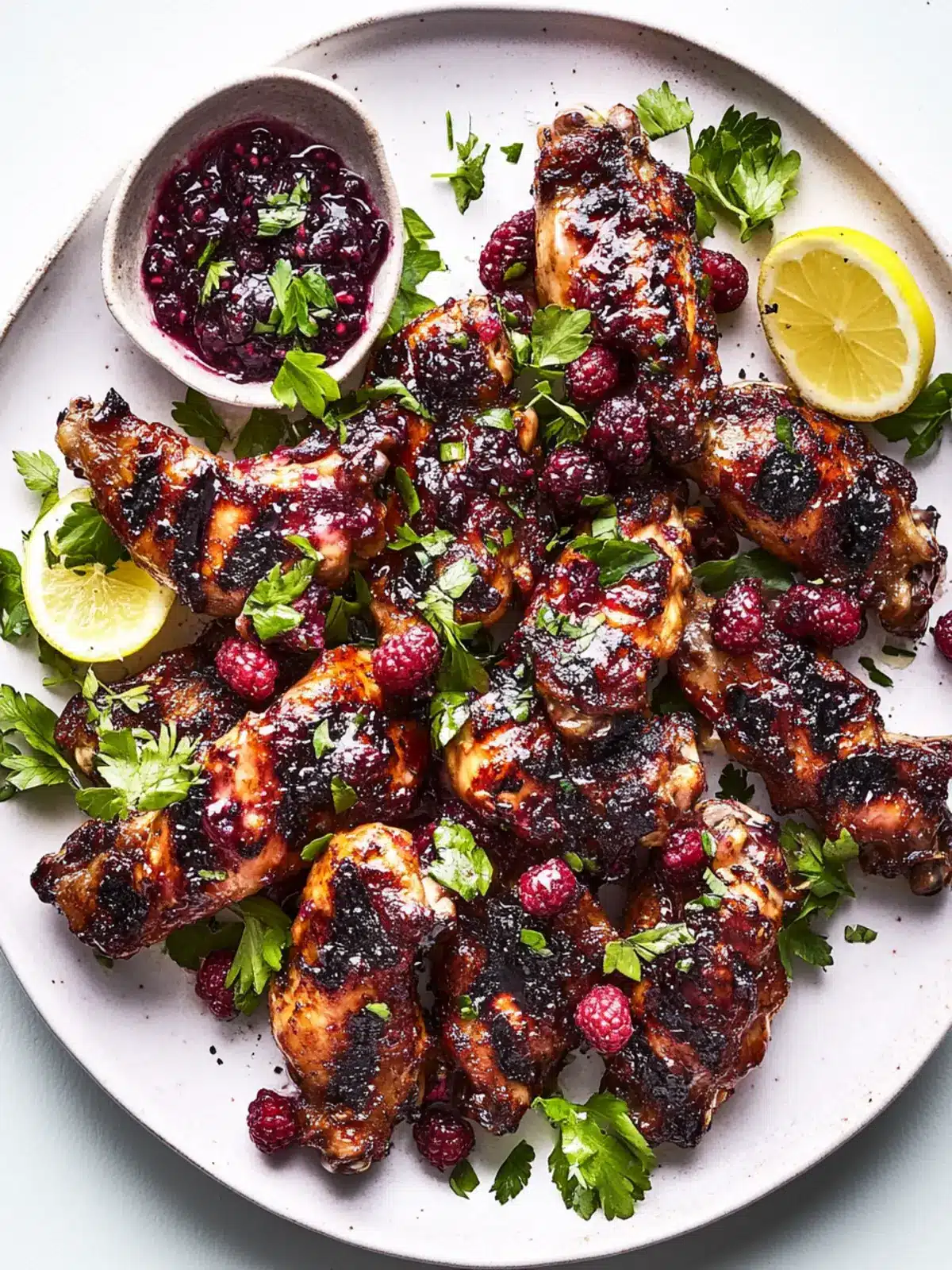 Grilled Chicken Wings with Summer Berry Agrodolce Delight 4 Grilled Chicken Wings With Summer Berry Agrodolce