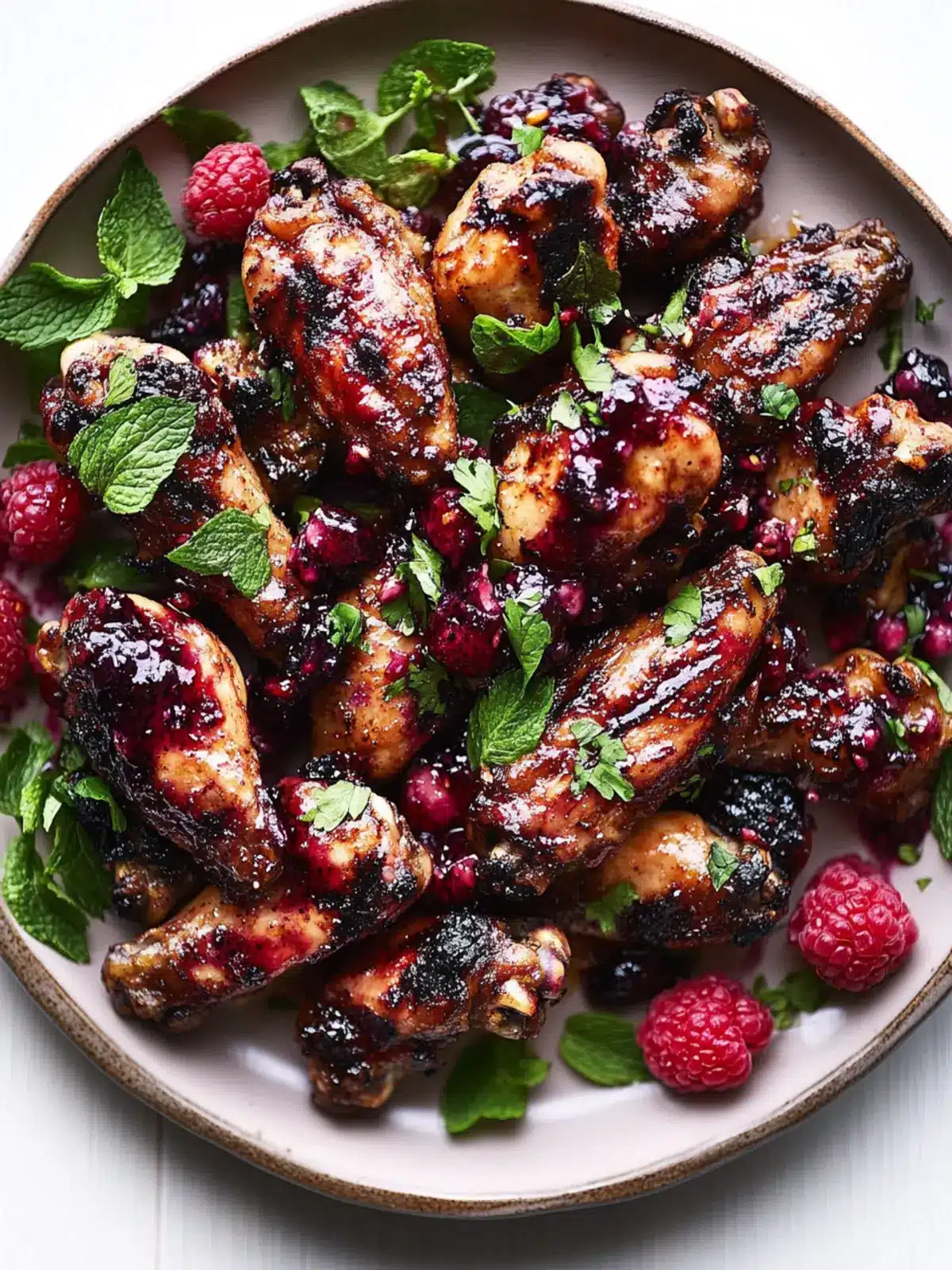 Grilled Chicken Wings with Summer Berry Agrodolce Delight 3 Grilled Chicken Wings With Summer Berry Agrodolce