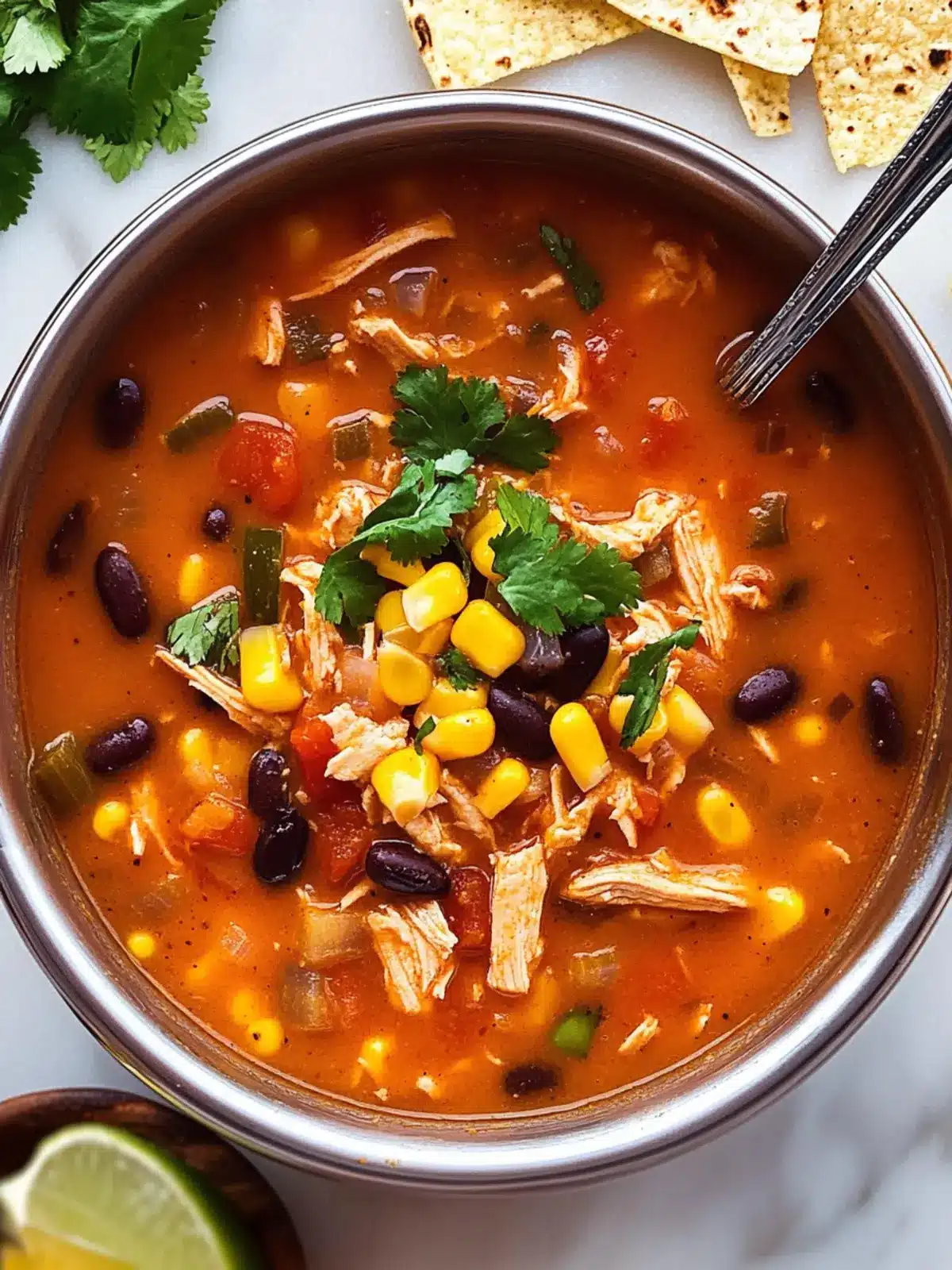 Cozy Up with High Protein Chicken Taco Soup in 30 Minutes 2 High Protein Chicken Taco Soup