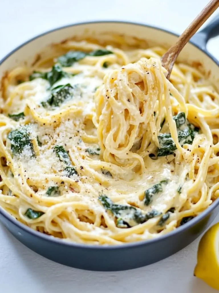 5-Ingredient Spinach & Pasta Alfredo