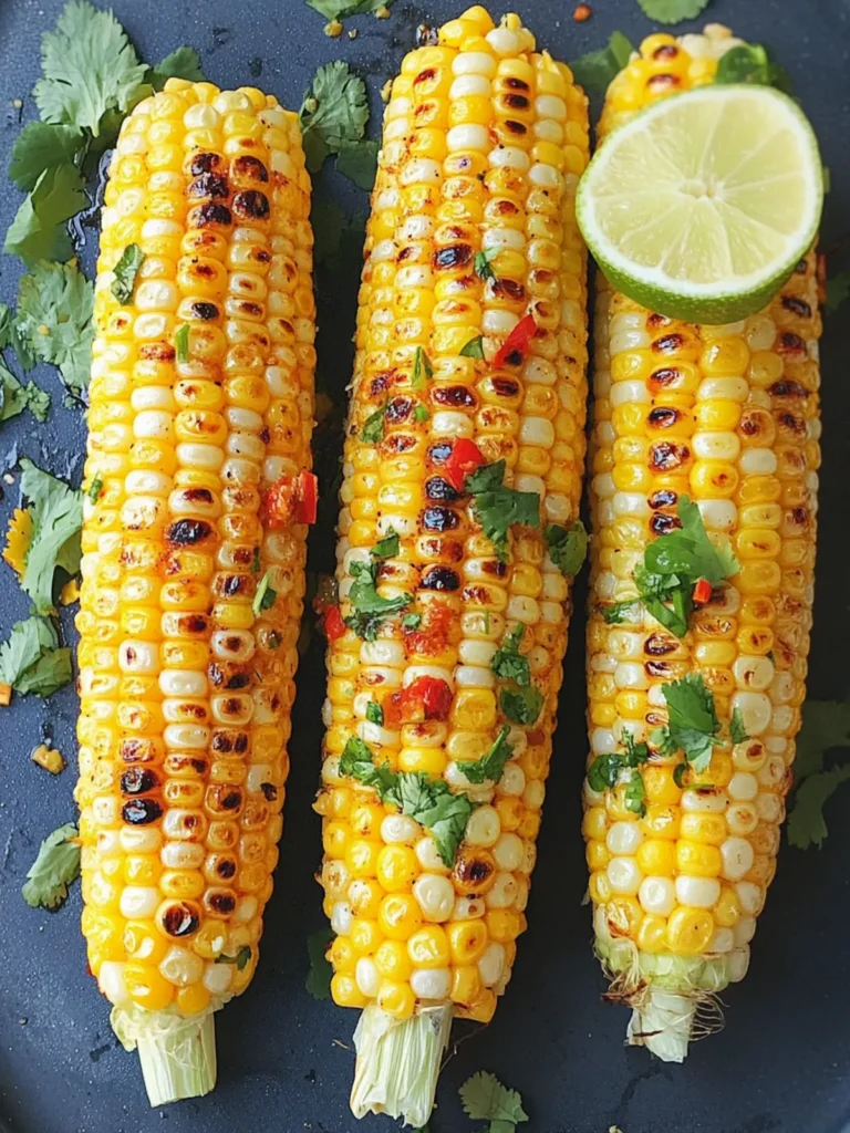 Grilled Chili Lime Butter Corn on the Cob