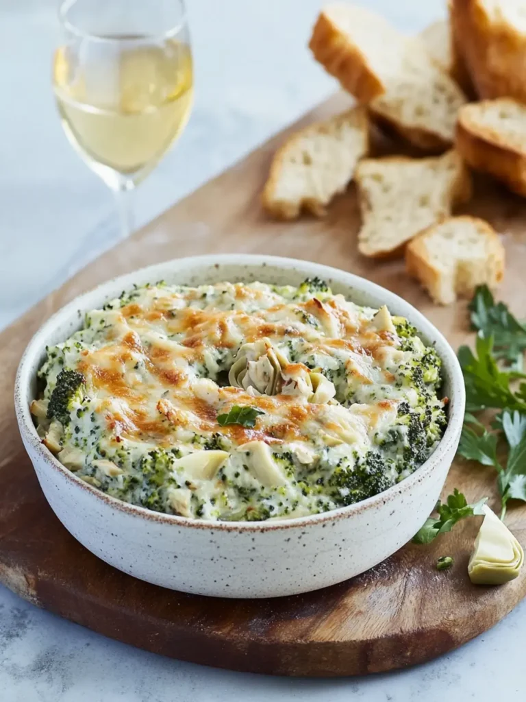 Roasted Broccoli–Artichoke Dip
