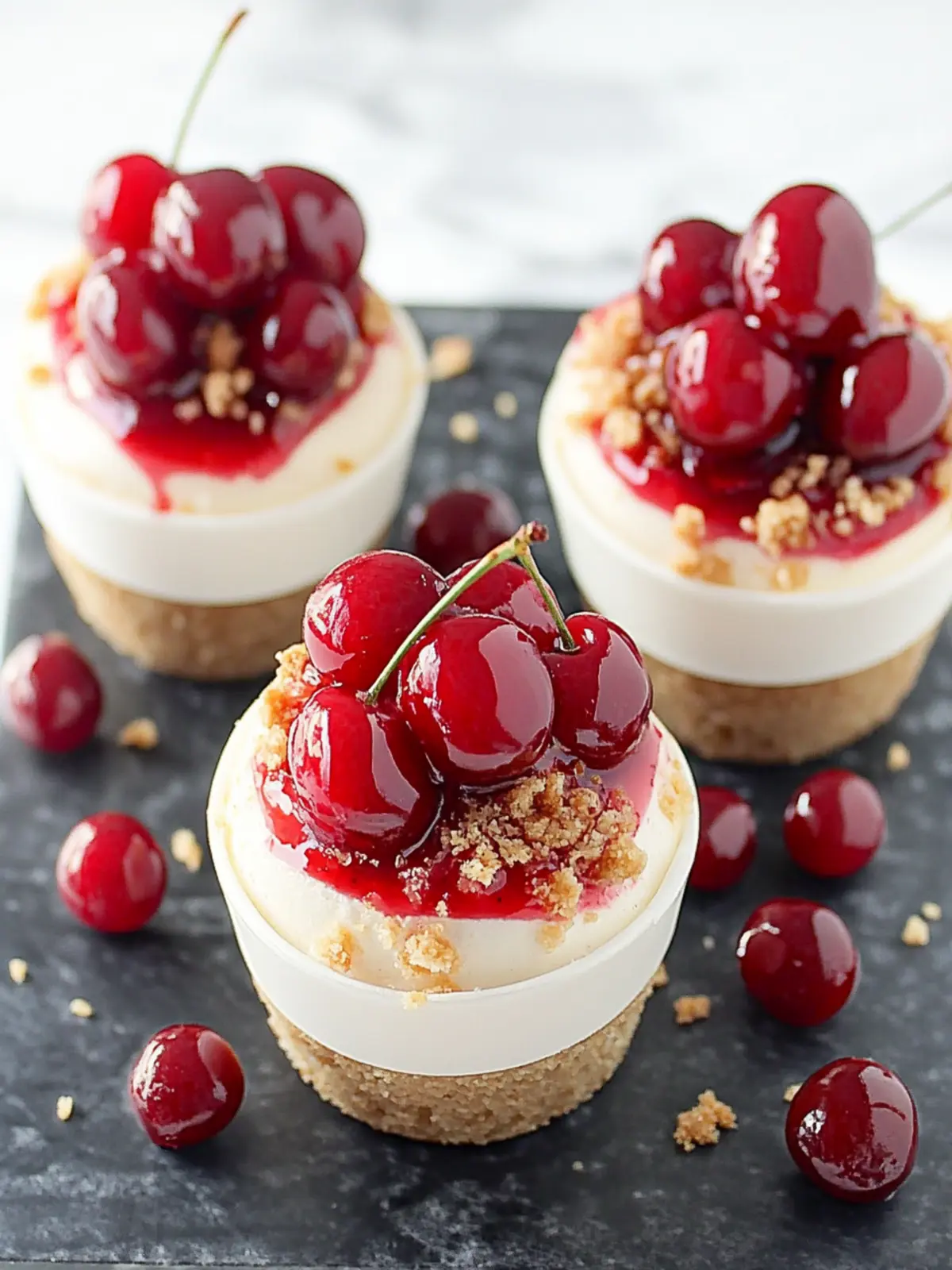 Cherry Cheesecake Cups: Easy No-Bake Delight for Any Occasion 4 Cherry Cheesecake Cups (Easy No-Bake Dessert!)