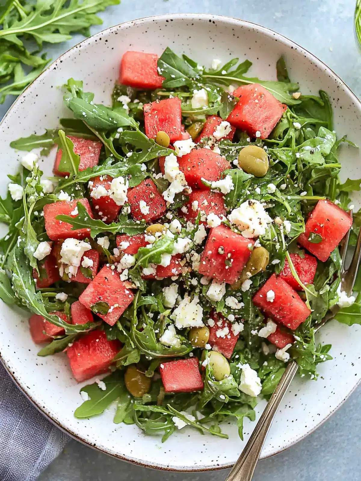 Refreshing Watermelon Arugula Salad with Feta for Summer Bliss 2 Watermelon Arugula Salad with Feta