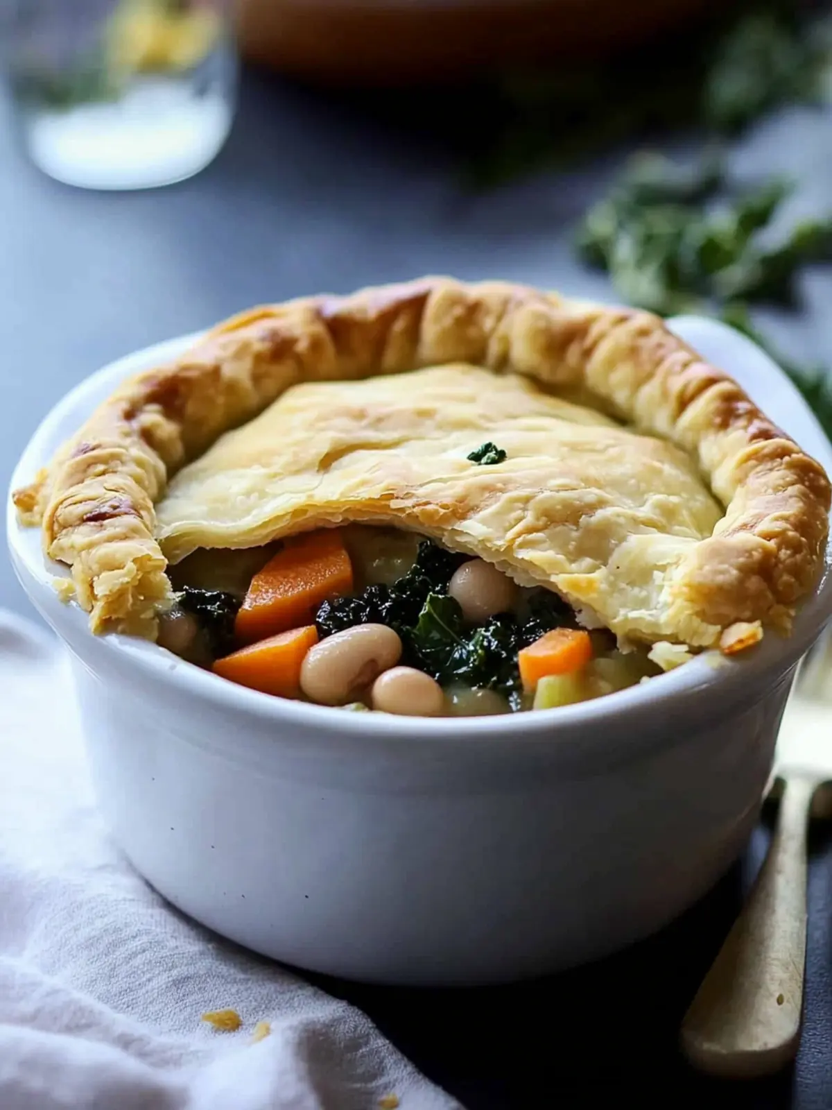 Hearty White Bean and Kale Vegan Pot Pie for Cozy Nights 3 White Bean and Kale Vegan Pot Pie