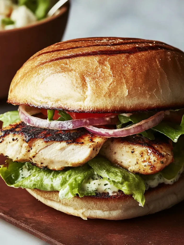 Grilled Chicken Sandwich With Caesar-ish Dressing