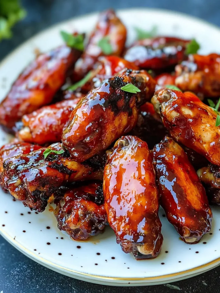 Smoked Strawberry Barbecue Chicken Wings