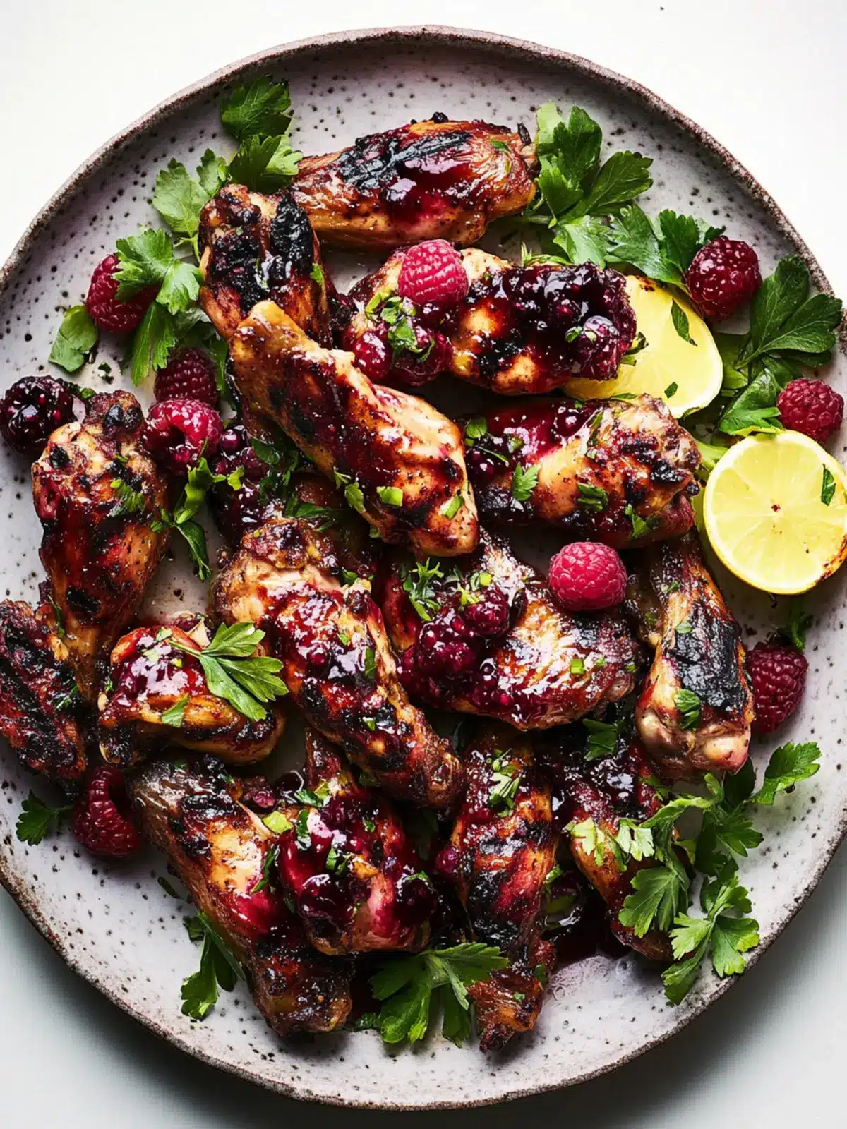 Grilled Chicken Wings with Summer Berry Agrodolce Delight 2 Grilled Chicken Wings With Summer Berry Agrodolce
