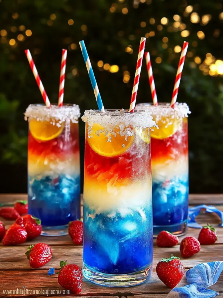 July 4th Layered Drinks