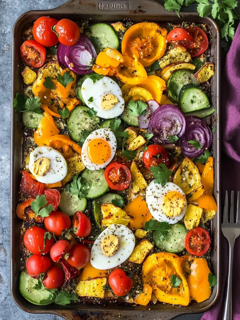 Za'atar Sheet Pan Vegetables and Eggs