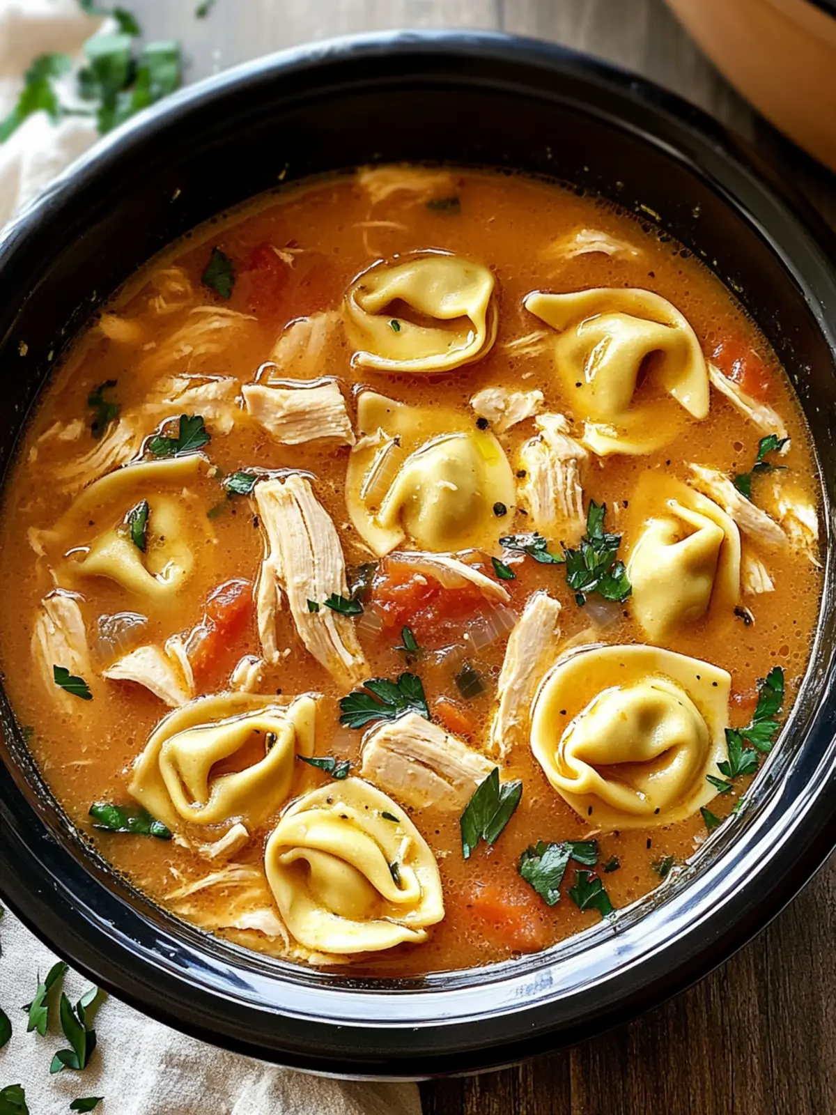 Cozy Up with Crockpot Tortellini Chicken Soup Tonight 2 Crockpot Tortellini Chicken Soup