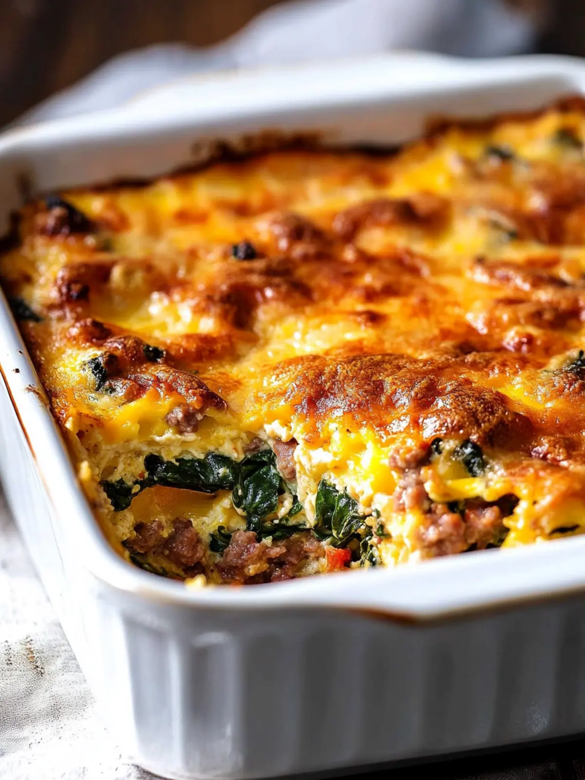 Sausage and Spinach Breakfast Casserole for Cozy Mornings 3 Sausage and Spinach Breakfast Casserole