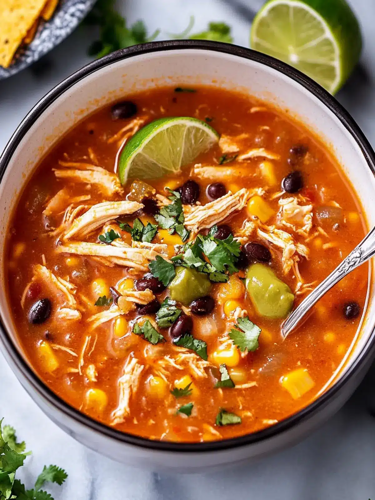 Cozy Up with High Protein Chicken Taco Soup in 30 Minutes 3 High Protein Chicken Taco Soup