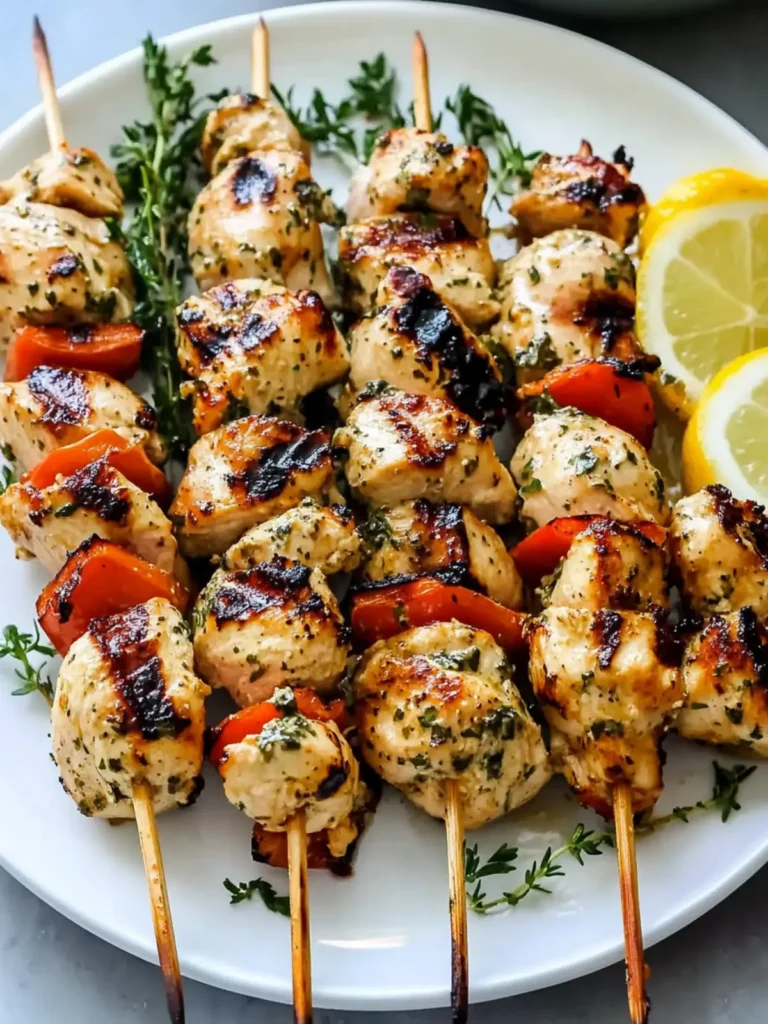 Easy Greek Grilled Chicken Skewers