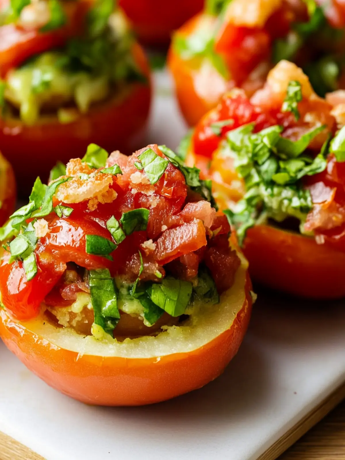 BLT Stuffed Cherry Tomatoes for a Flavorful Snack Attack 4 BLT Stuffed Cherry Tomatoes