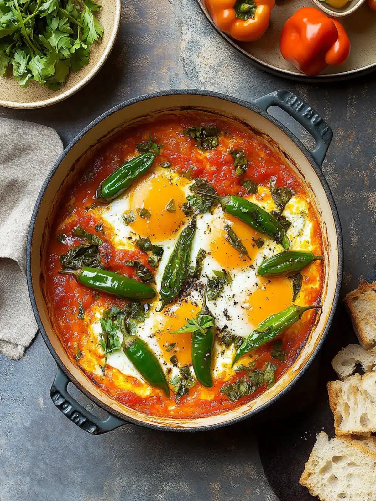 Shakshuka with Blistered Shishito Peppers: A Bold Twist 4 Shakshuka with Blistered Shishito Peppers
