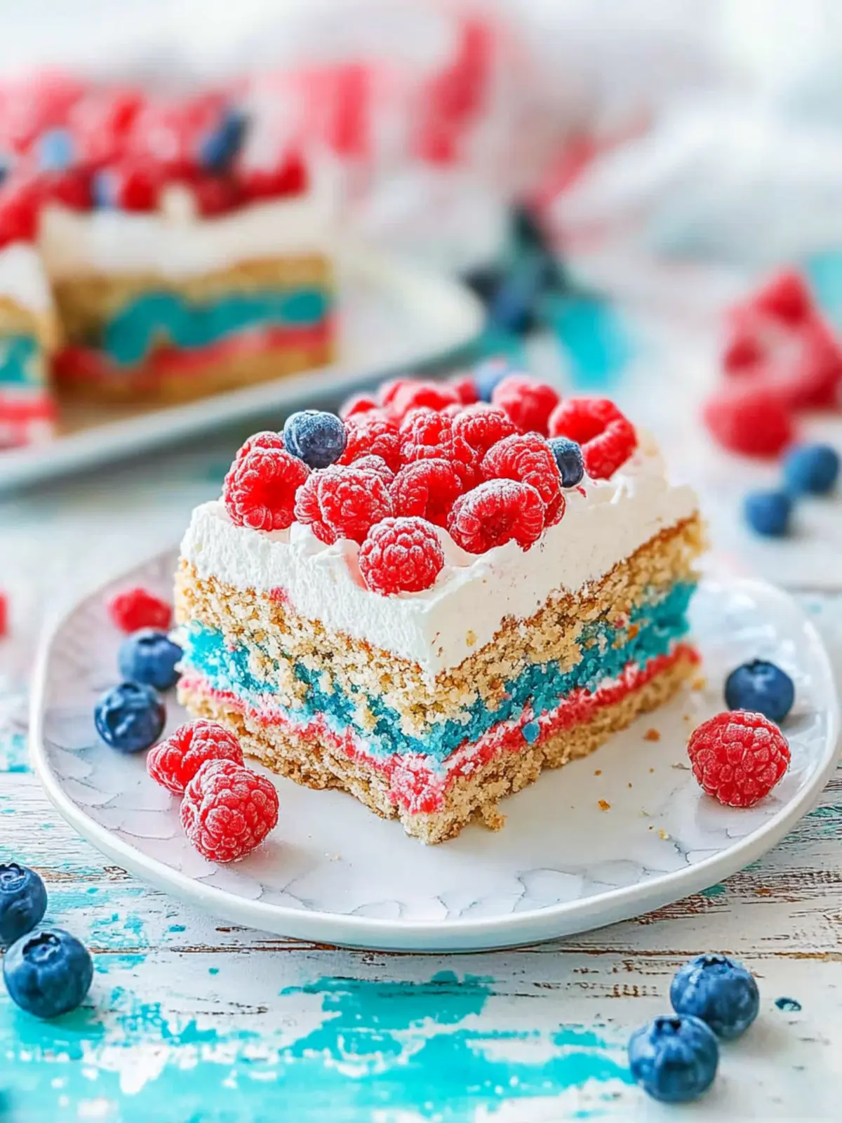 No-Bake Red, White and Blue Icebox Cake for Summer Bliss 3 No-Bake Red, White and Blue Icebox Cake
