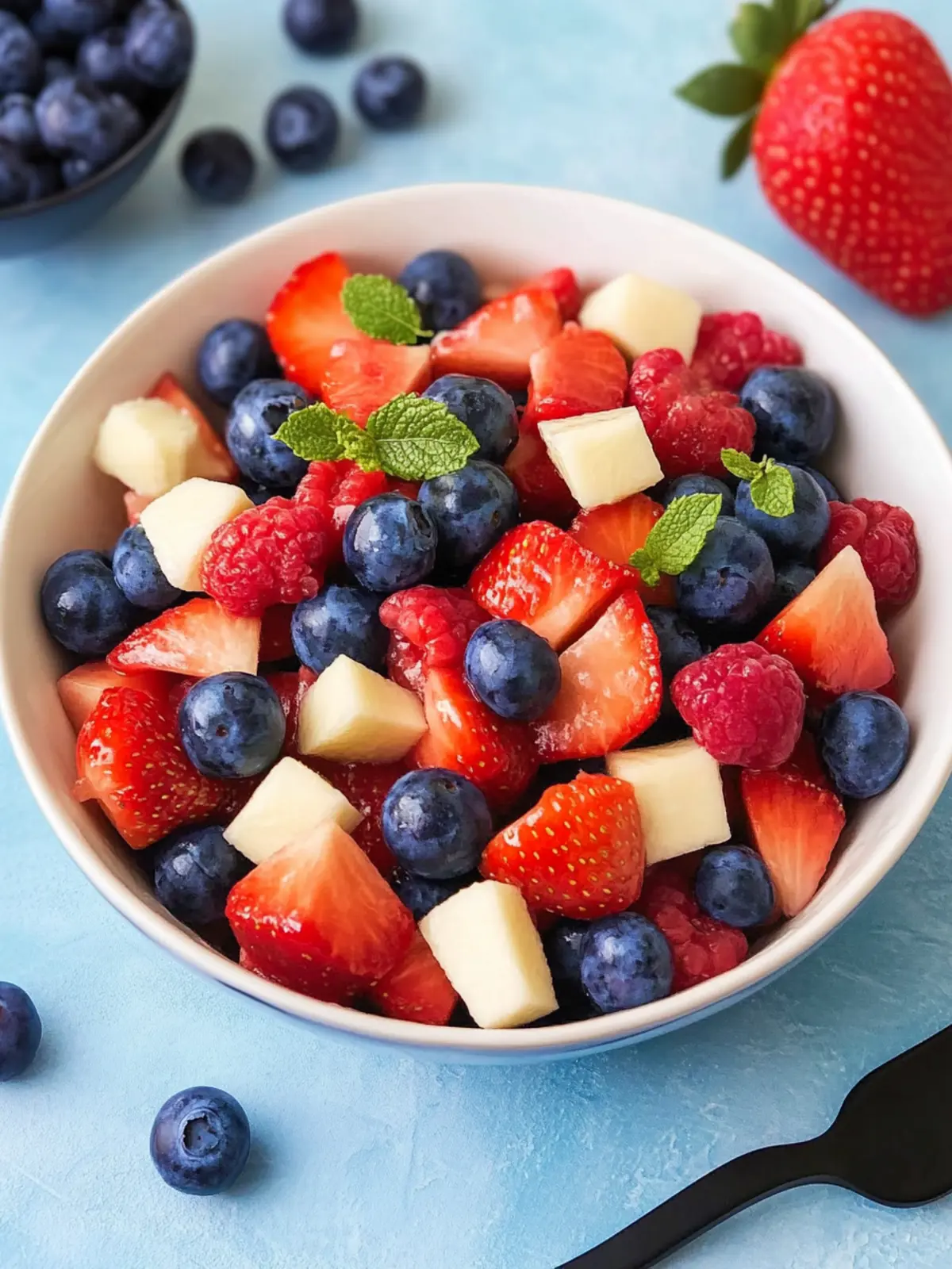 Simple Red White and Blue Fruit Salad for a Fresh Summer Treat 4 Simple Red White and Blue Fruit Salad