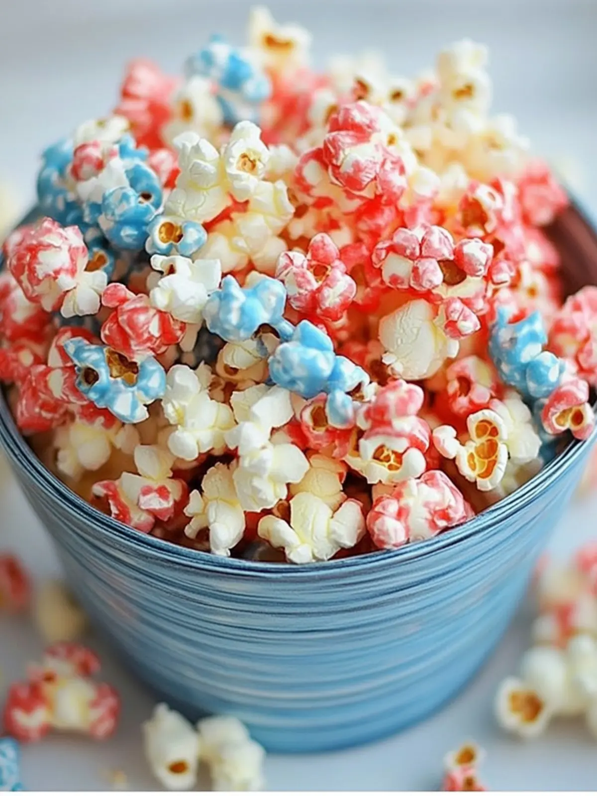 Red, White and Blue Candied Popcorn: A Festive Summer Delight 2 Red, White and Blue Candied Popcorn