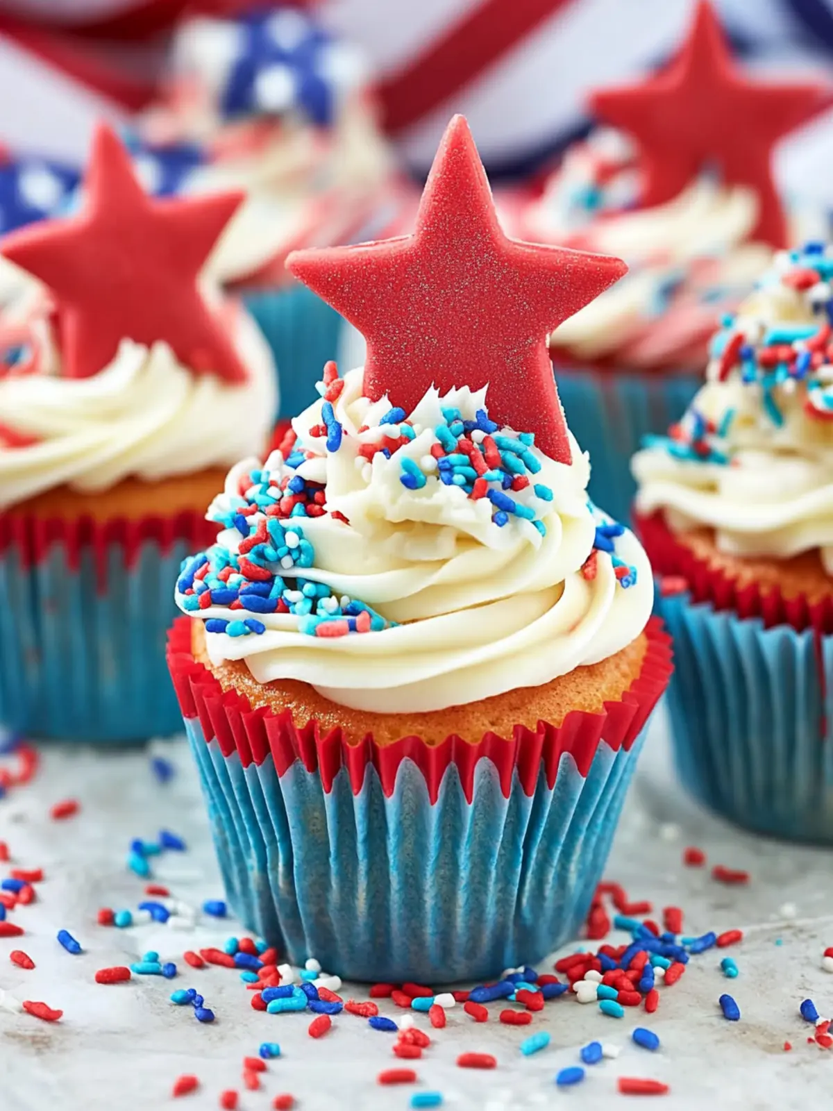 Red White and Blue Cupcakes for a Festive July 4th Bash 2 Red White and Blue Cupcakes (July 4th Cupcakes)