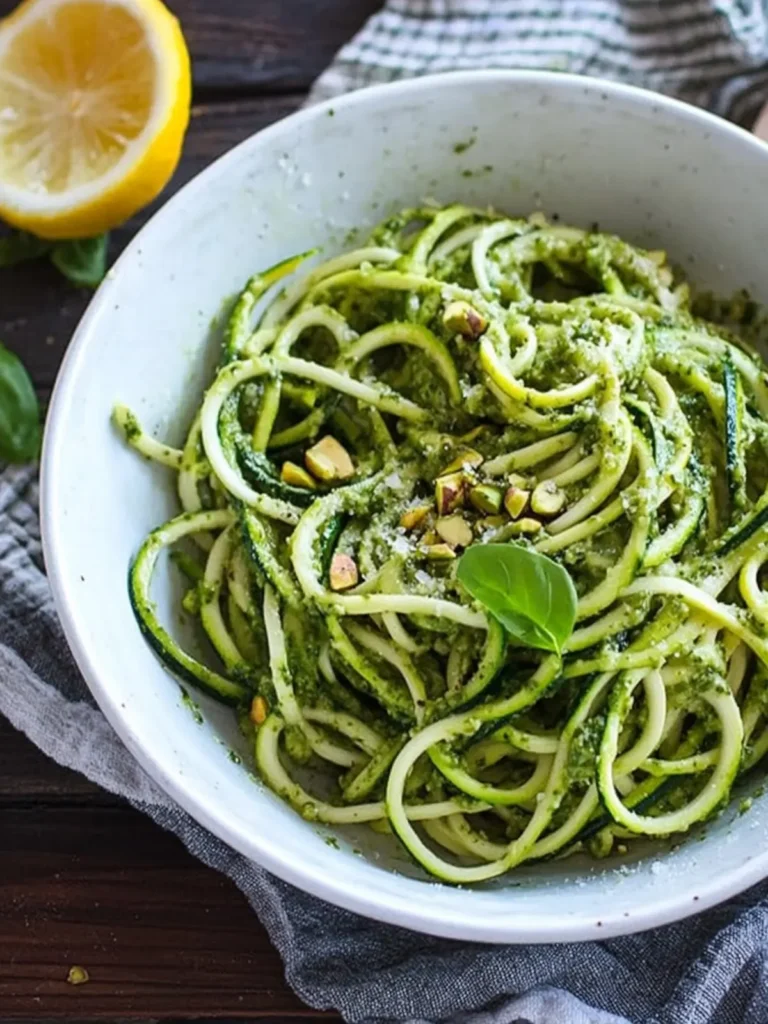 Zucchini Noodles with Pistachio Pesto