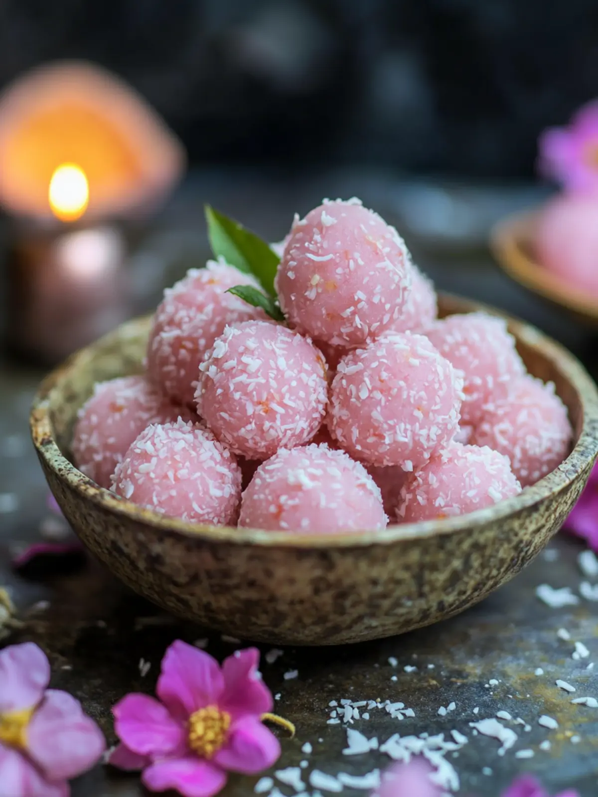 Delicious Pink Coconut Ladoo: A Quick Festive Treat! 2 Pink Coconut Ladoo