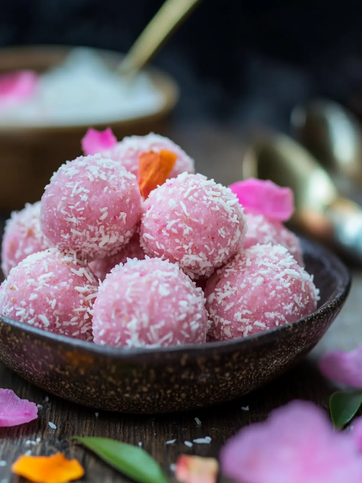 Delicious Pink Coconut Ladoo: A Quick Festive Treat! 3 Pink Coconut Ladoo